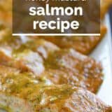 Honey Mustard Salmon with text overlay