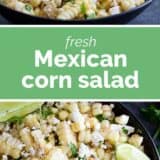 Mexican Corn Salad with text in the middle