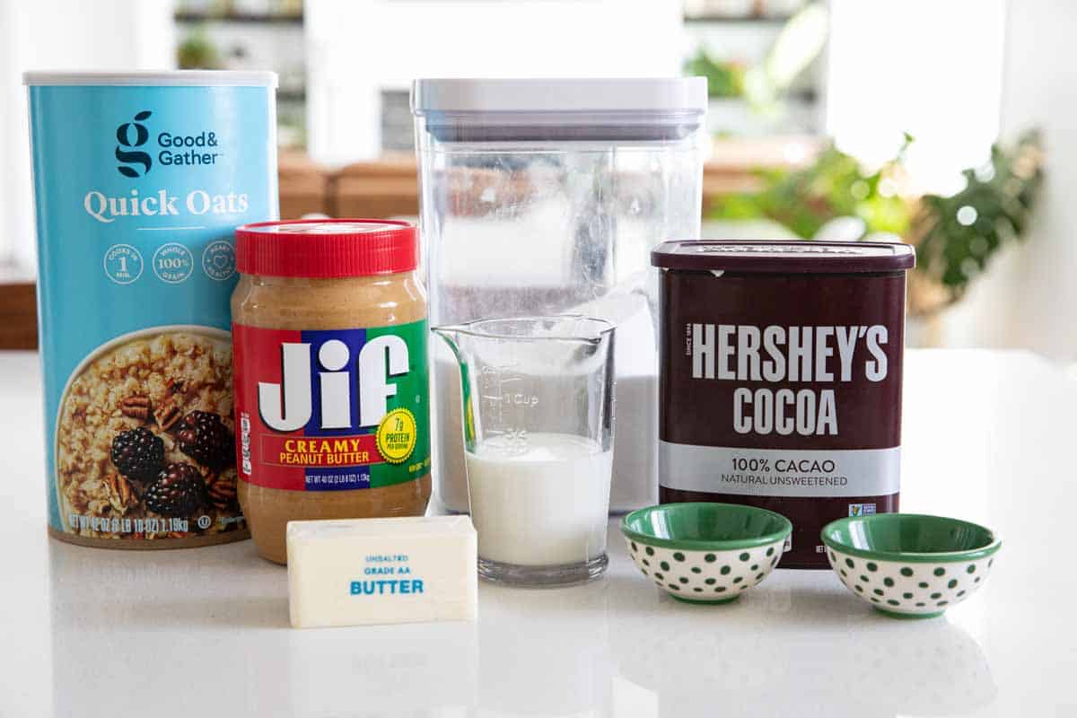 ingredients needed to make no bake cookies