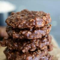 stack of no bake cookies