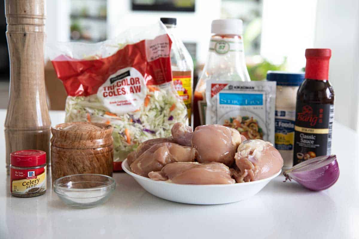 ingredients needed to make slow cooker teriyaki chicken sandwich