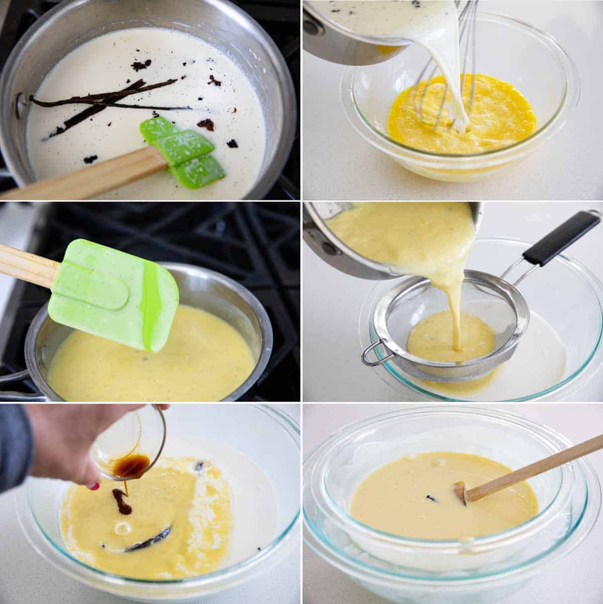 steps to make the custard for ice cream