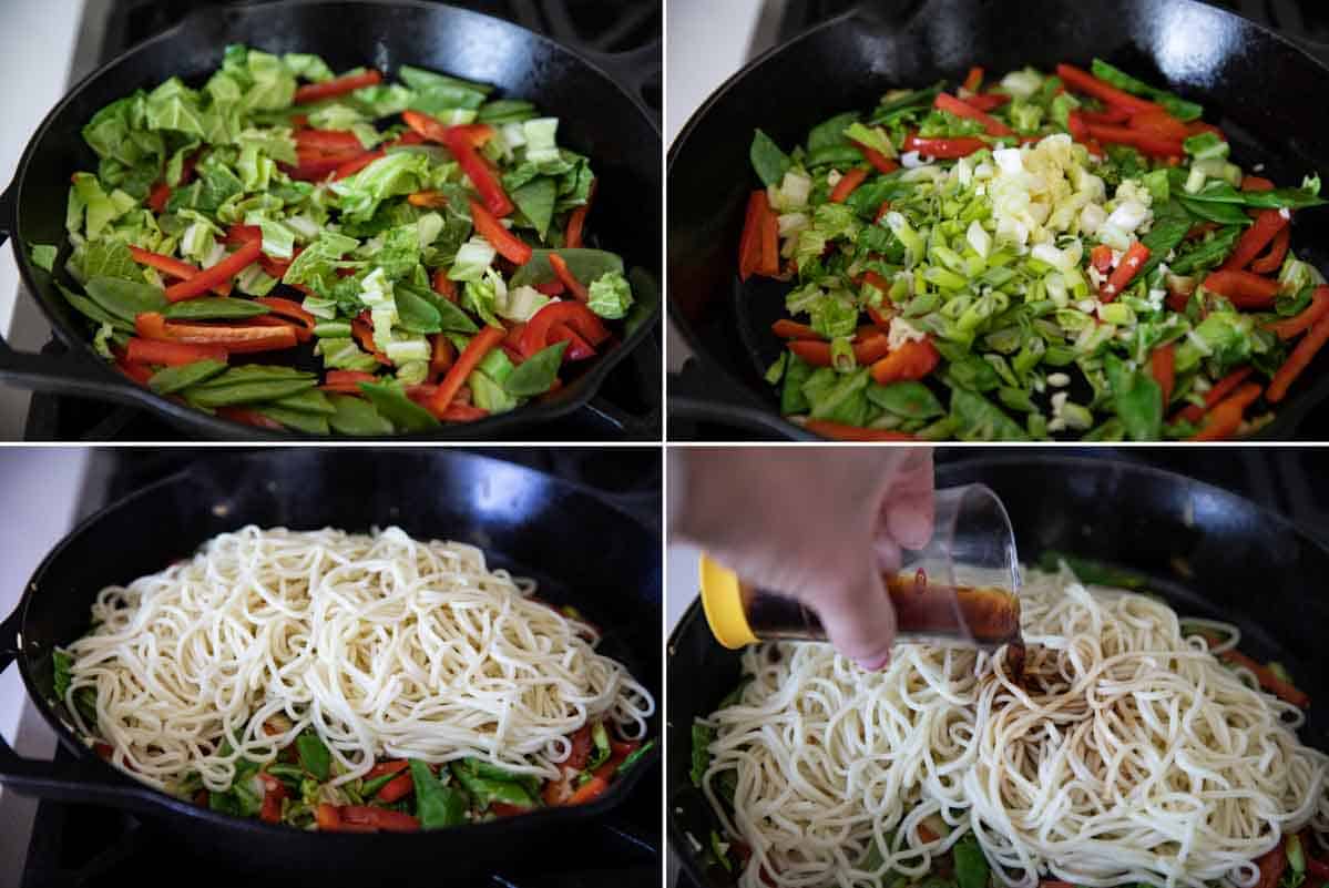 steps to make lo mein