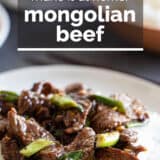 Mongolian Beef with text overlay