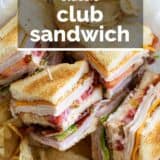 club sandwich with text overlay