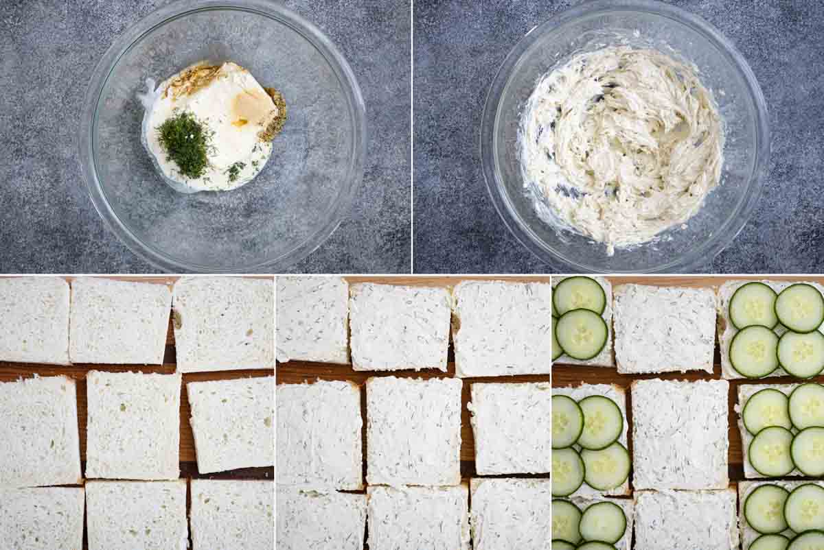 steps to make cucumber sandwiches