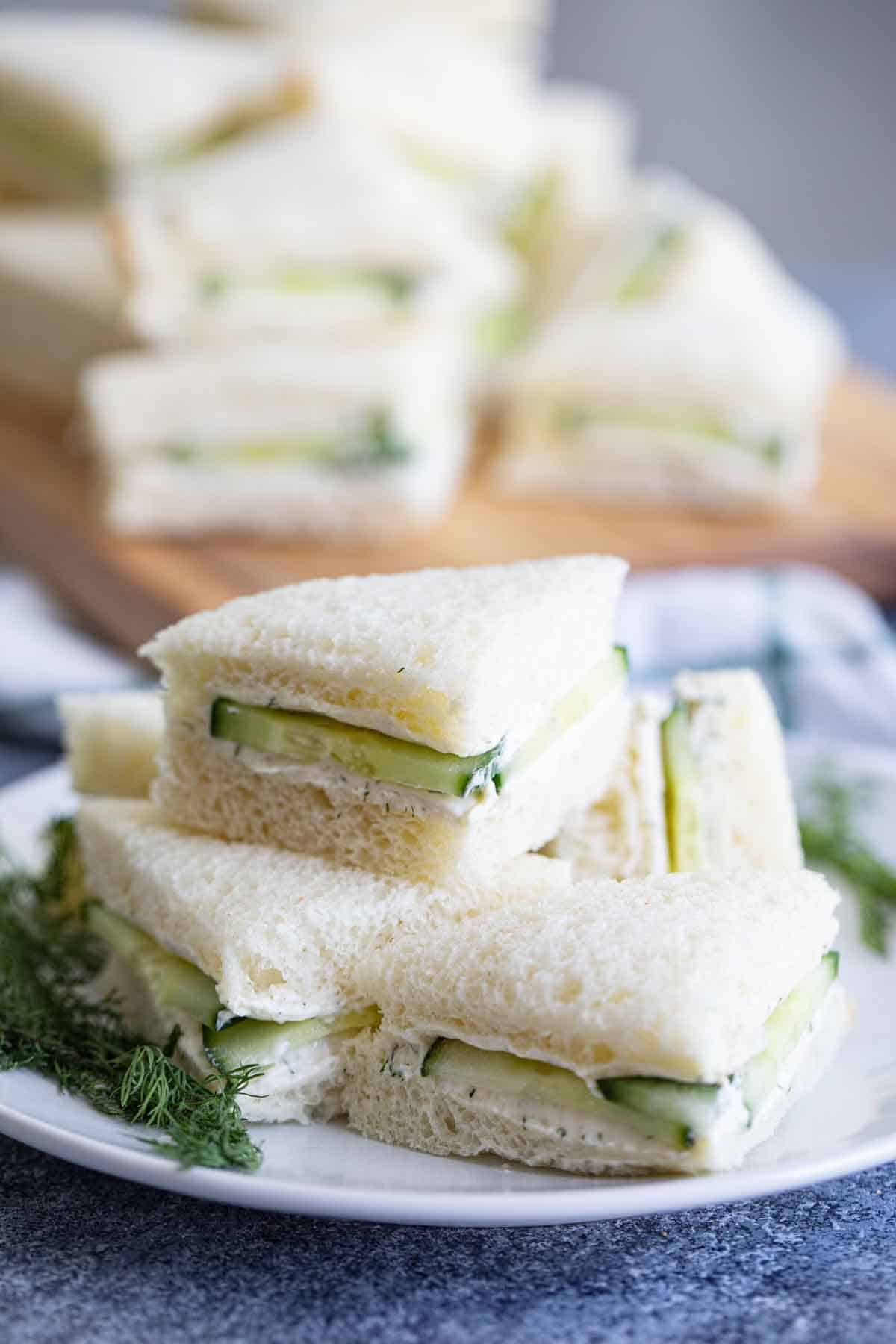 Cucumber Sandwiches - Easy Finger Sandwiches - Taste and Tell