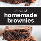 Homemade Brownies with text in the middle