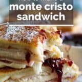 Monte Cristo Sandwich with text overlay