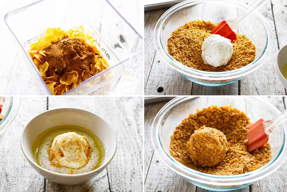 Finish off any Mexican-inspired meal with this Fried Ice Cream Recipe that is served in cinnamon and sugar coated tortilla bowls. Crunchy on the outside, creamy on the inside - this is a dessert you won’t be able to stop talking about. steps to make fried ice cream