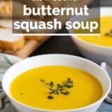 butternut squash soup with text overlay
