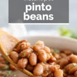 Instant Pot Pinto Beans with text overlay
