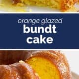 Orange Cake with text in the middle