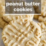 peanut butter cookies with text overlay