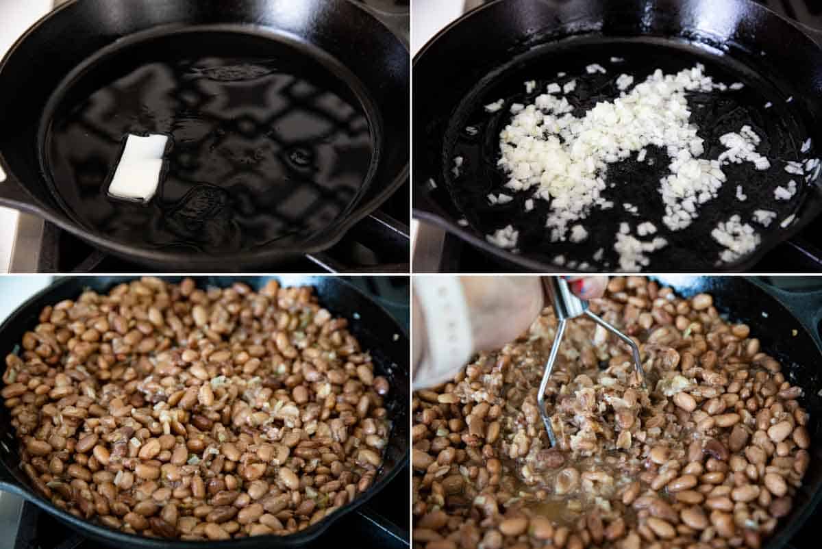 steps to make refried beans