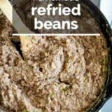 Refried Beans with text overlay