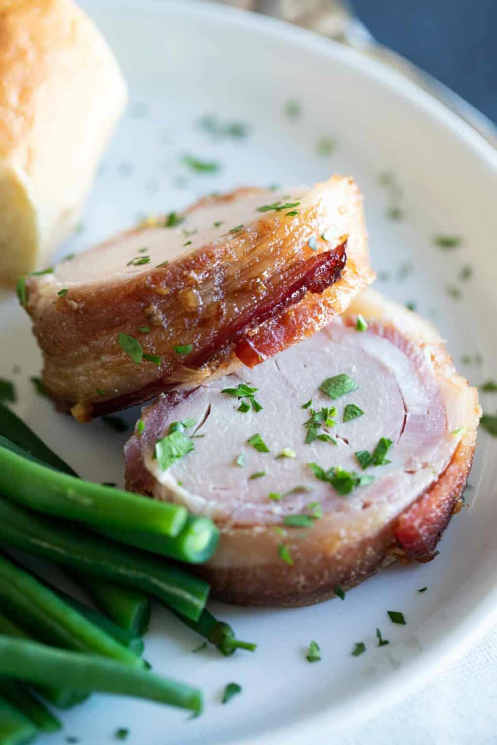 Bacon Wrapped Pork Tenderloin Taste and Tell