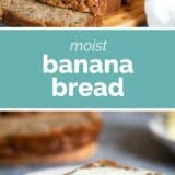 banana bread with text bar in the middle