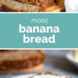 banana bread with text bar in the middle