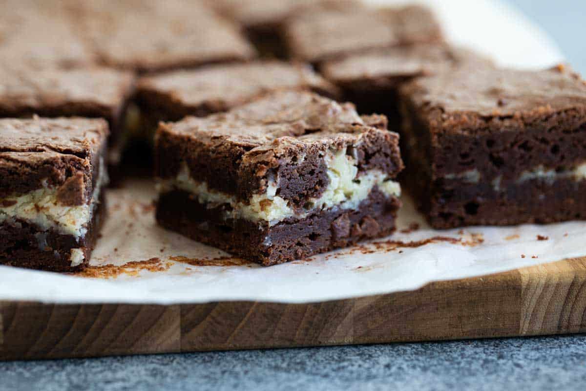 sliced coconut brownies