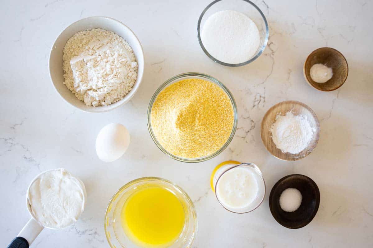 ingredients to make corn muffin recipe
