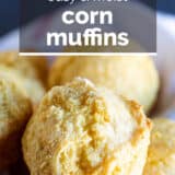 Corn Muffin Recipe with text overlay