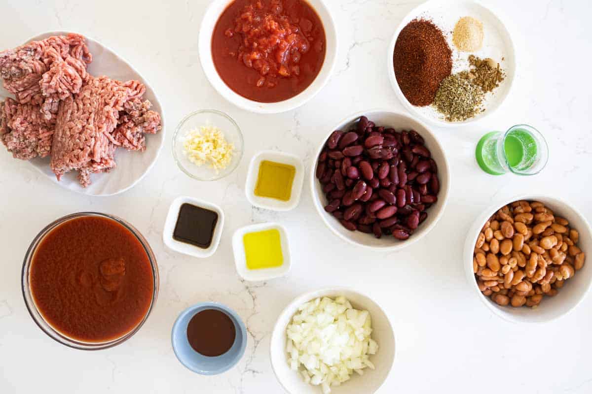 ingredients to make crock pot chili