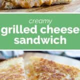 Grilled Cheese Sandwich with text in the middle