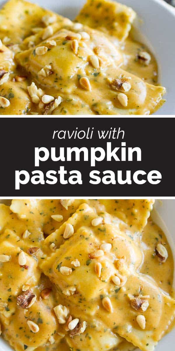 Ravioli with Pumpkin Pasta Sauce - Taste and Tell