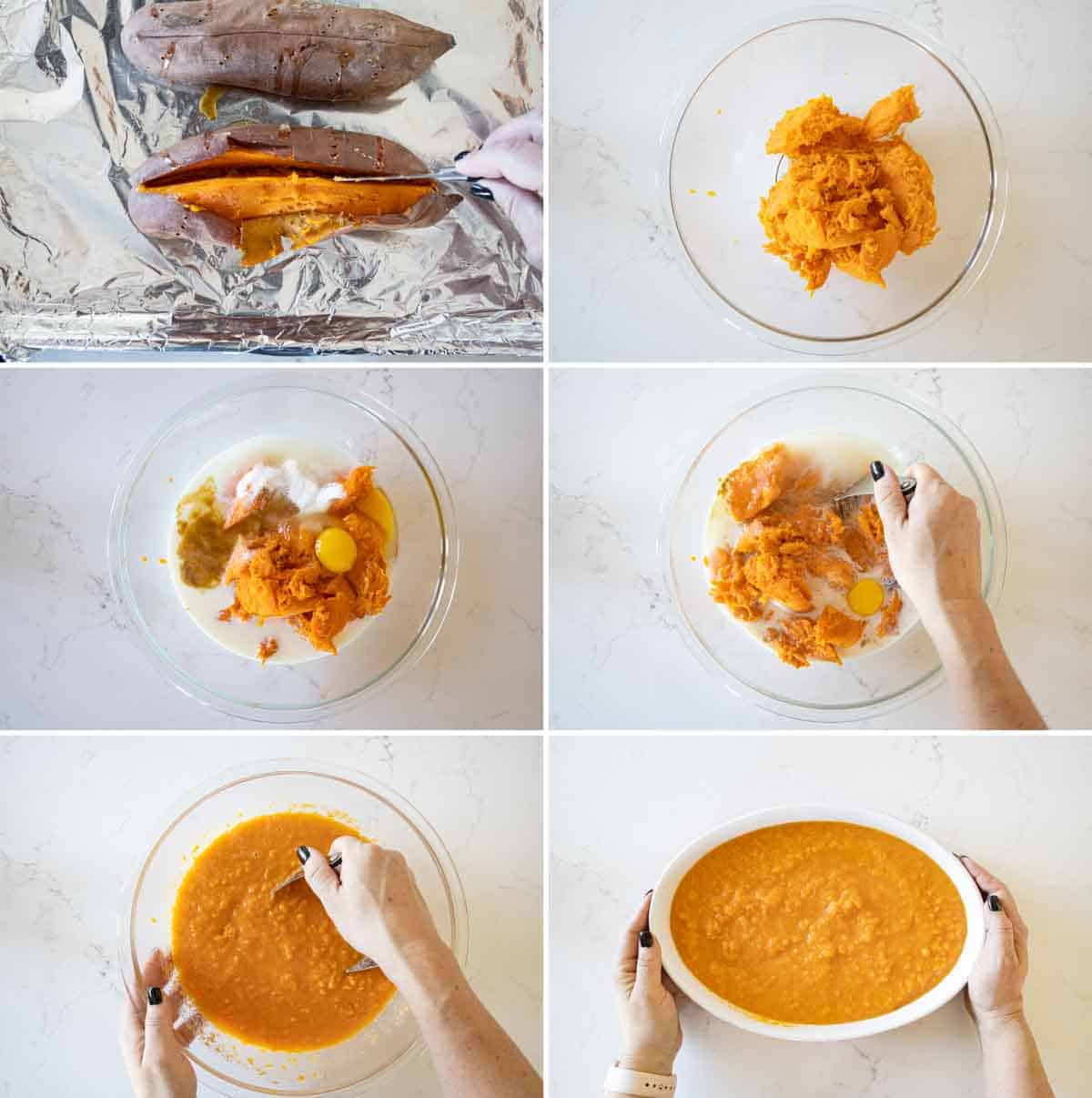 steps to make sweet potato casserole