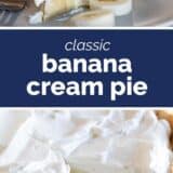 Banana Cream Pie with text bar in the middle