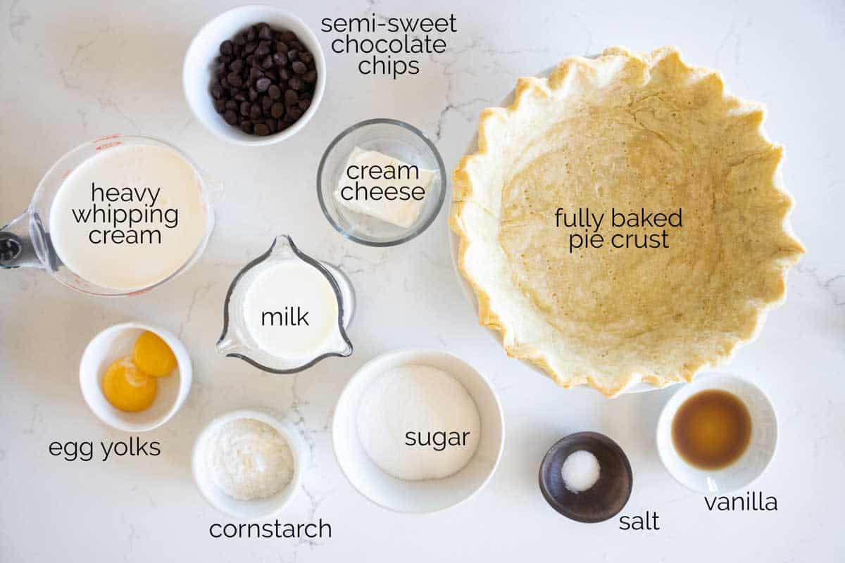 ingredients needed to make chocolate cream pie
