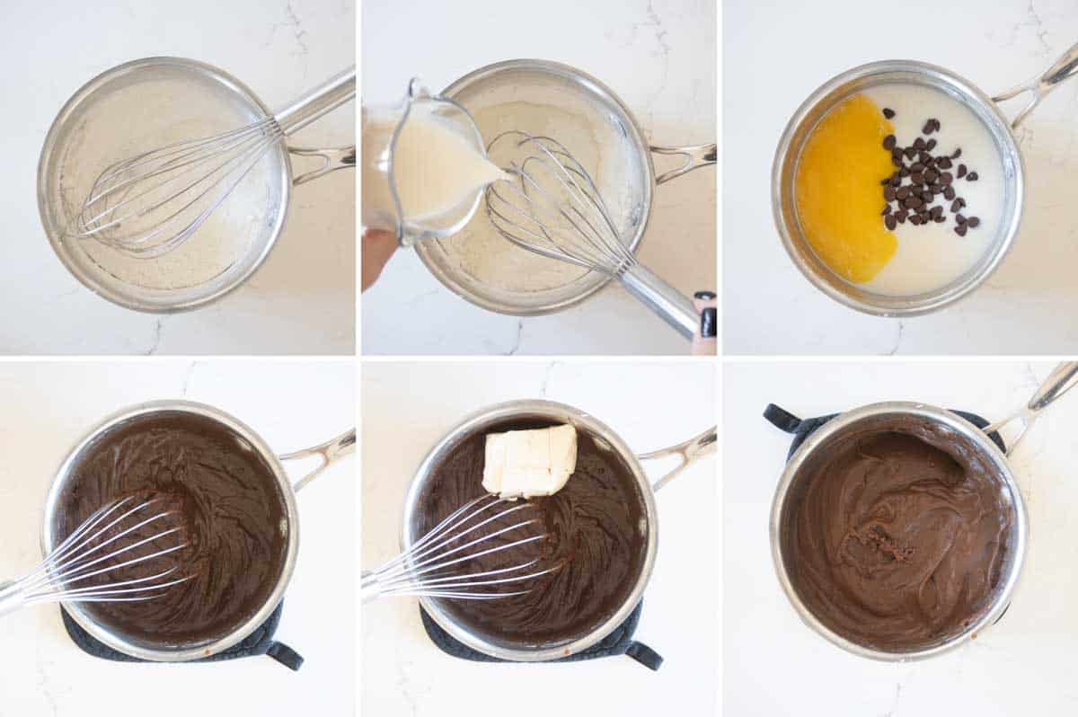steps to make chocolate cream pie filling