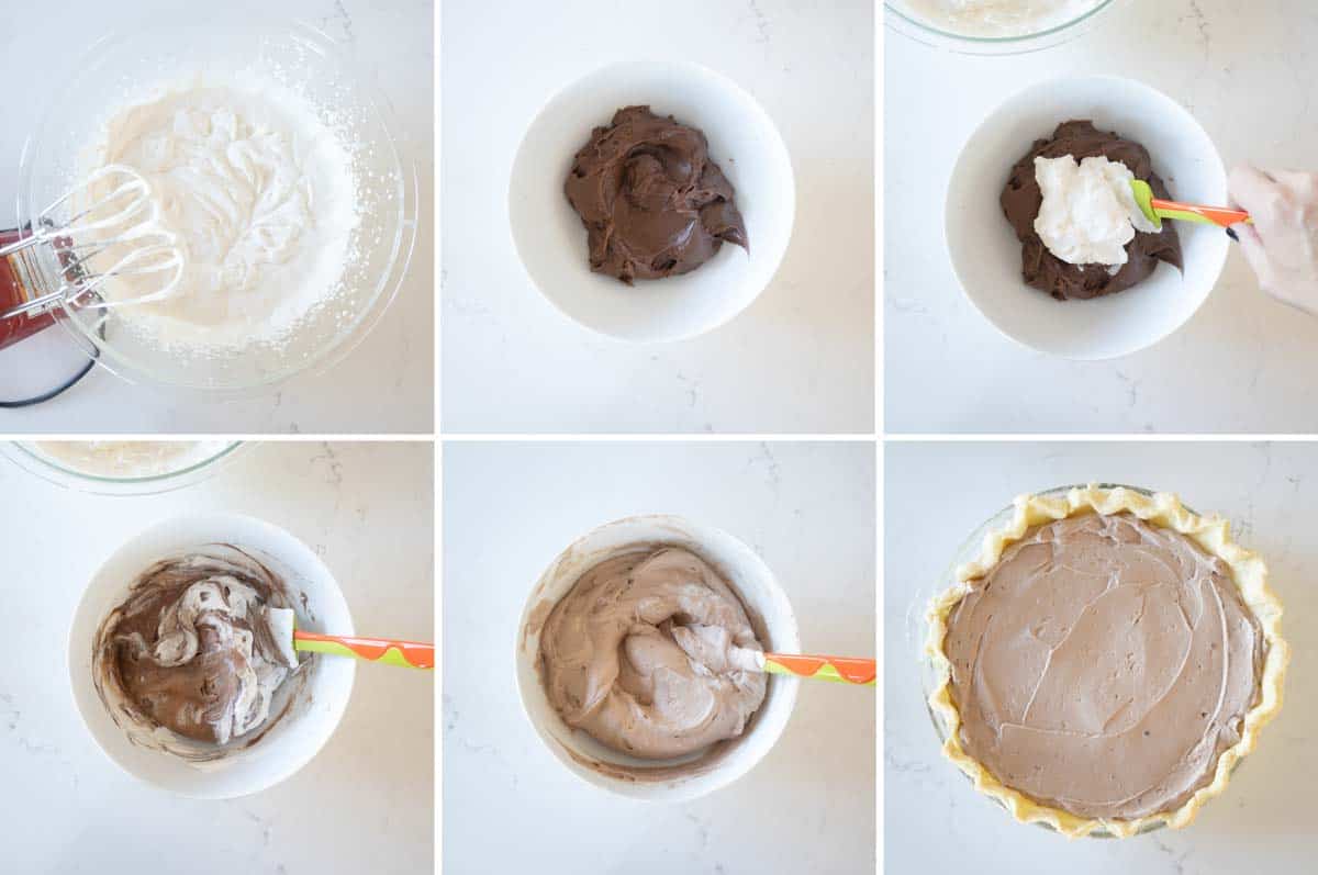 steps to make whipped cream filling for chocolate cream pie