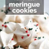 Meringue Cookies with text overlay
