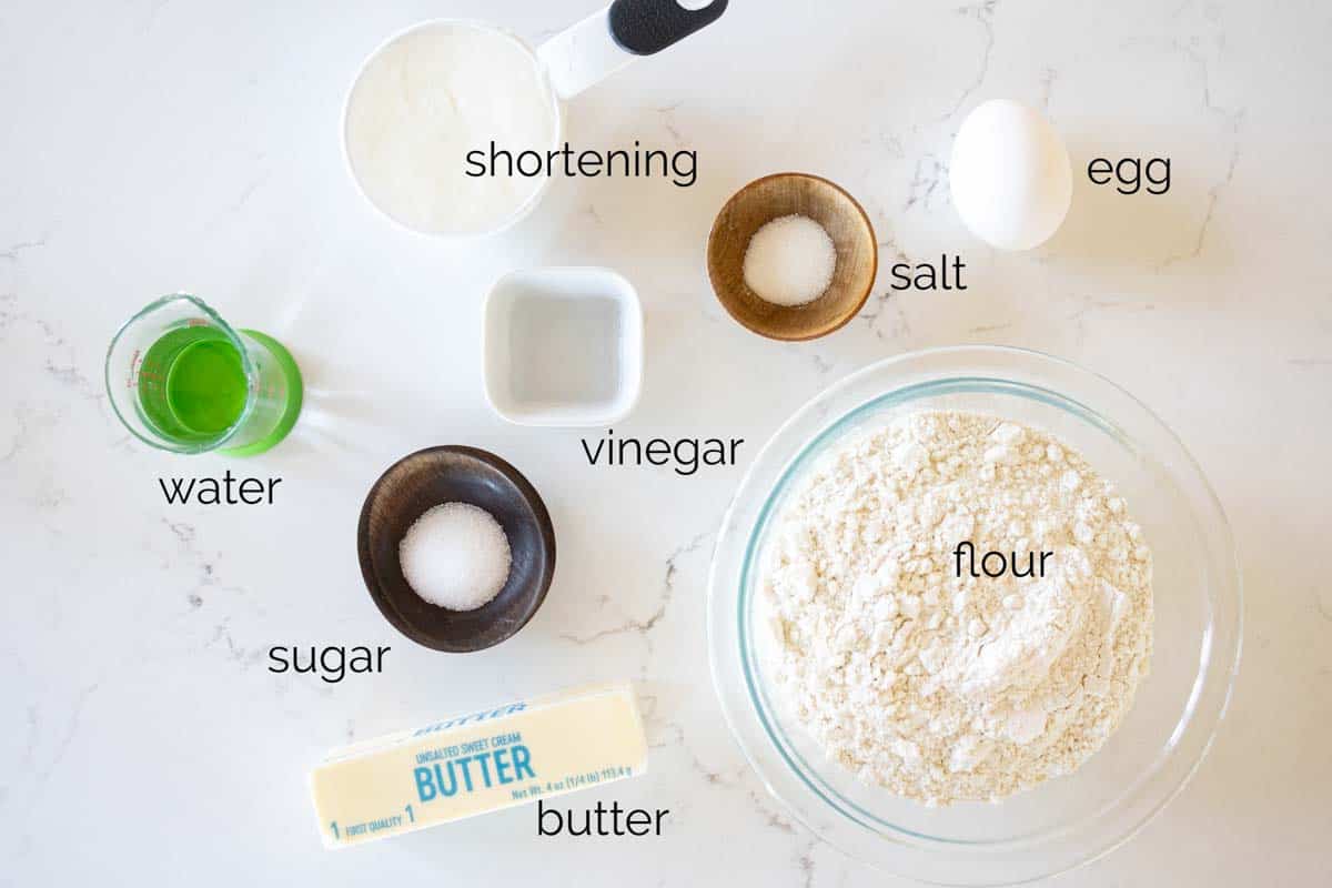 ingredients for homemade pie crust