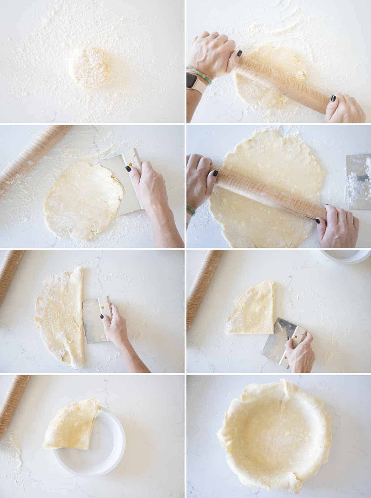steps to roll out pie crust