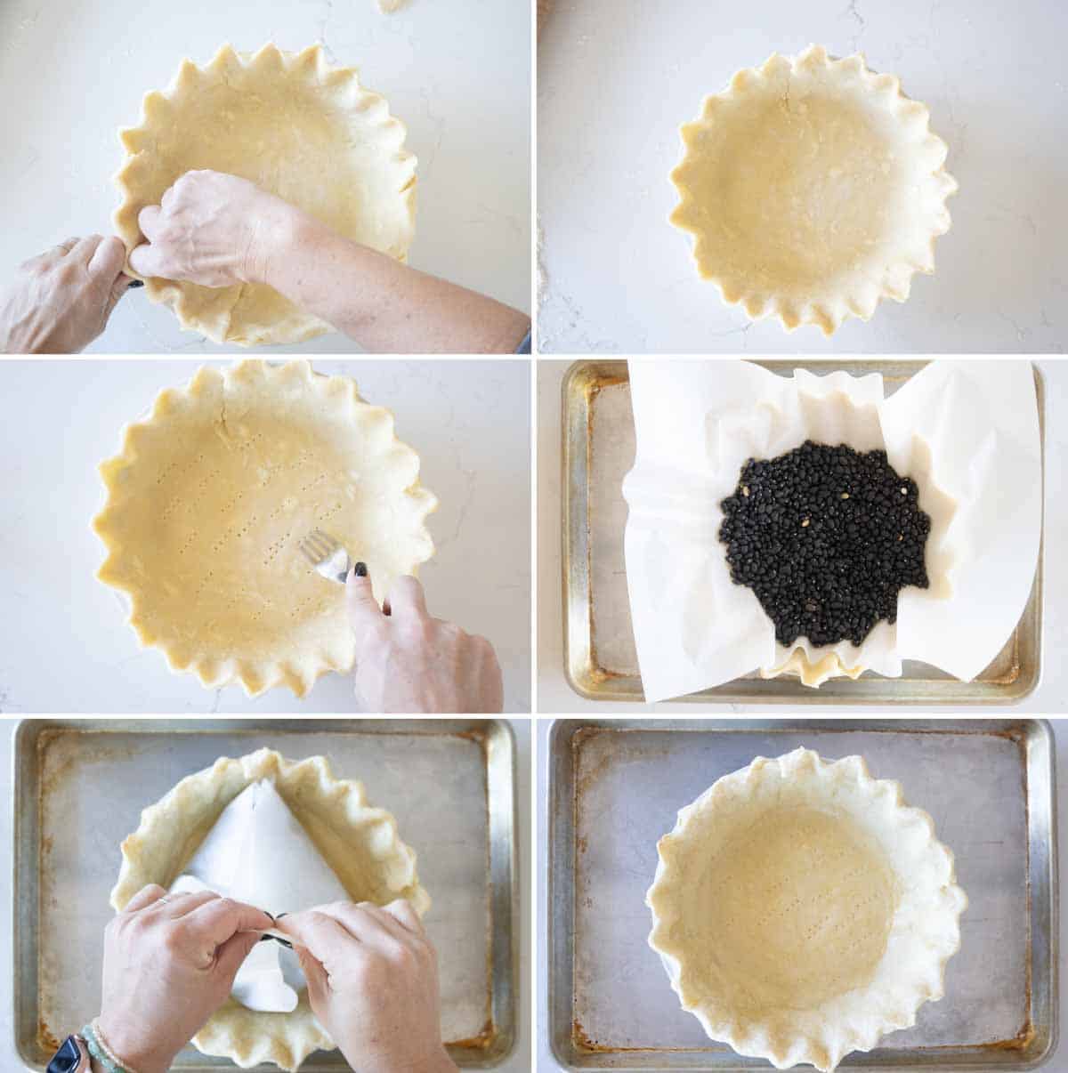 steps to blind bake a pie crust