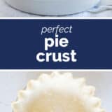 Pie Crust Recipe with text in the center