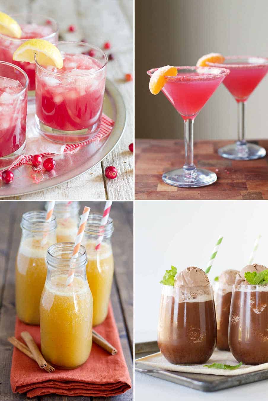 photo collage of mocktails