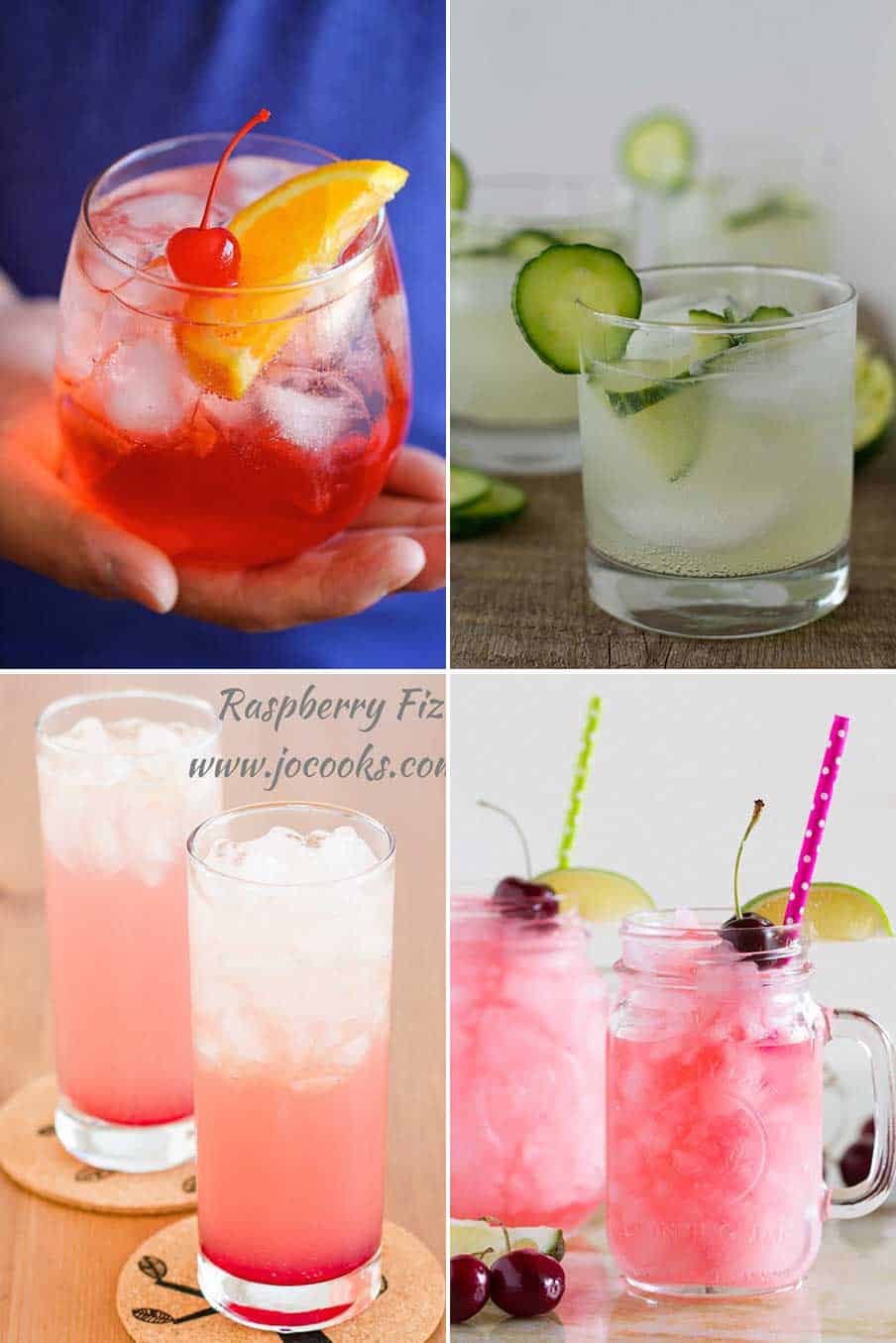 photo collage of mocktails