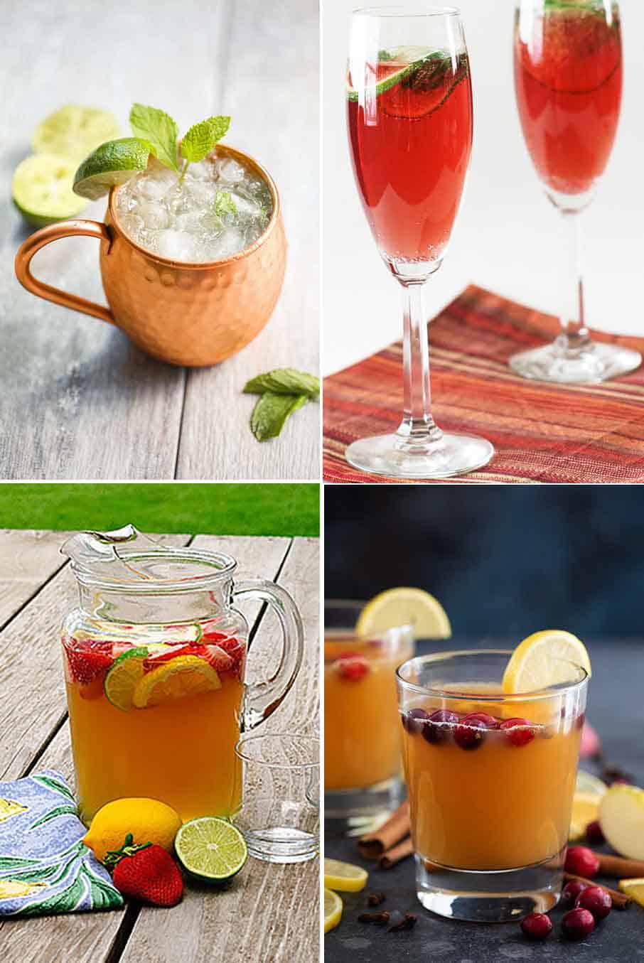 photo collage of mocktails