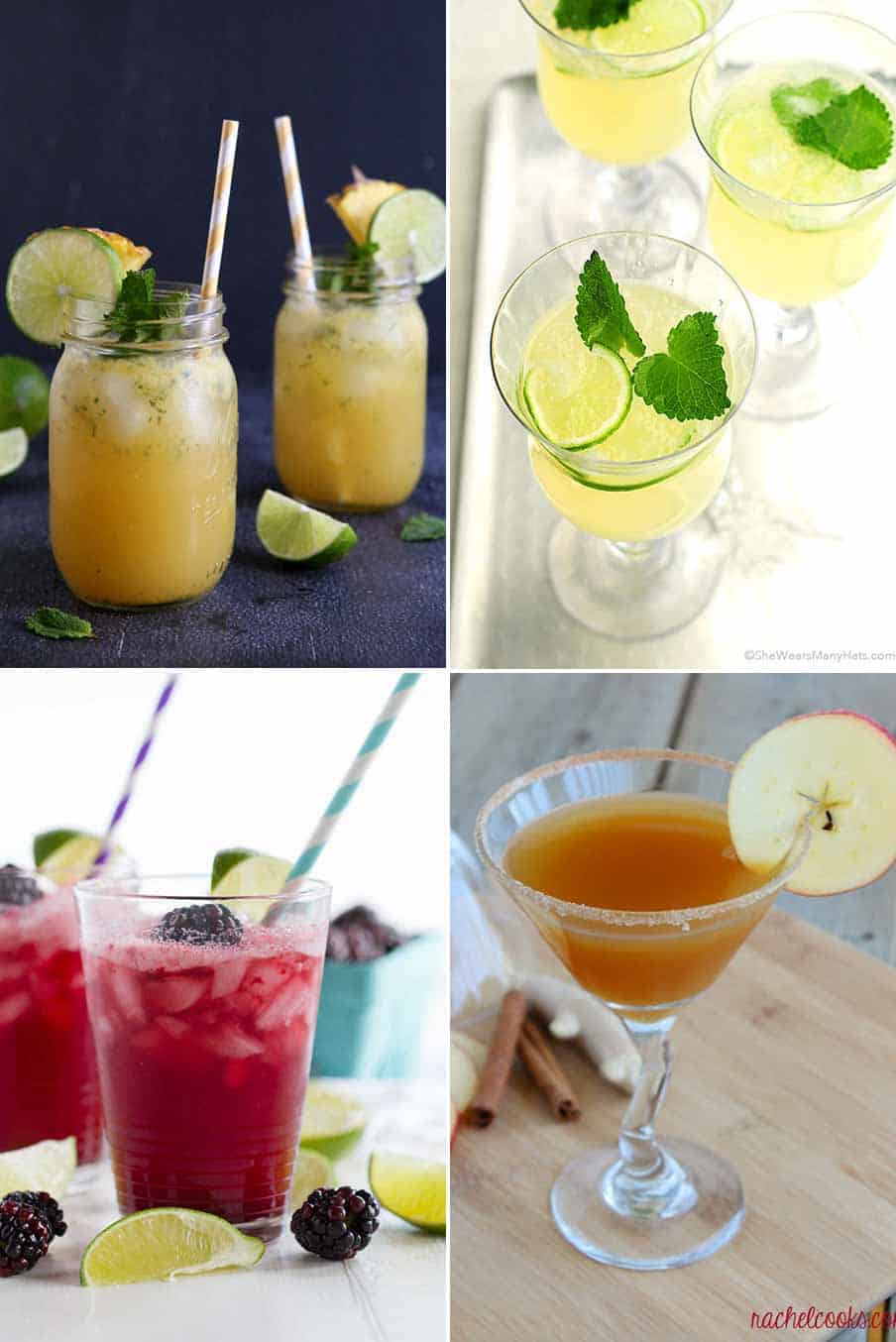 photo collage of mocktails