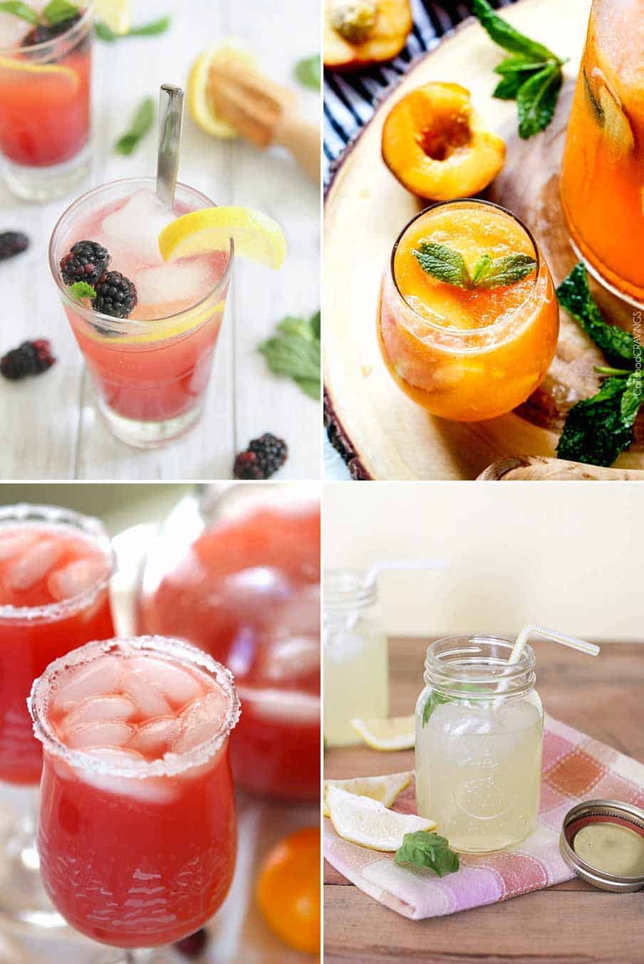 photo collage of mocktails