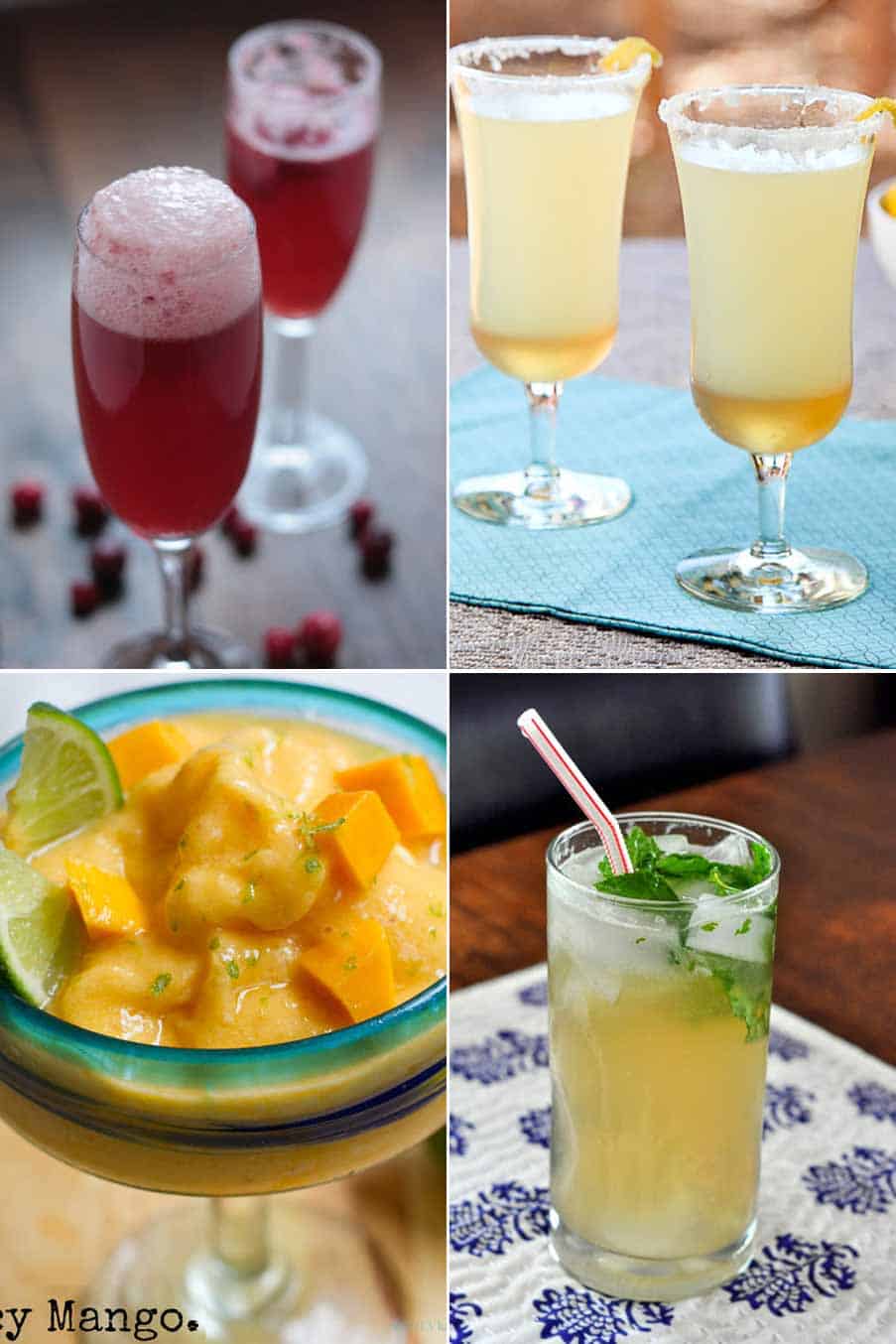 photo collage of mocktails