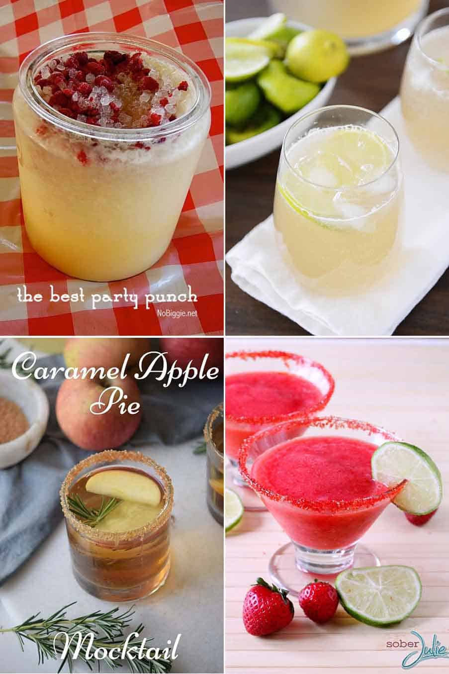 photo collage of mocktails