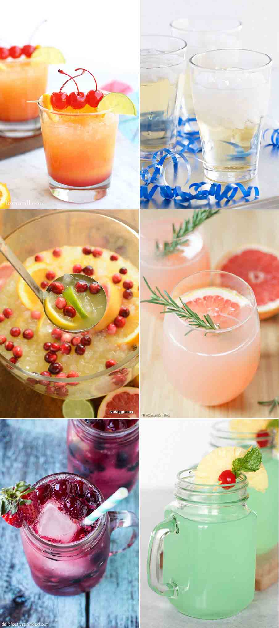 photo collage of mocktails