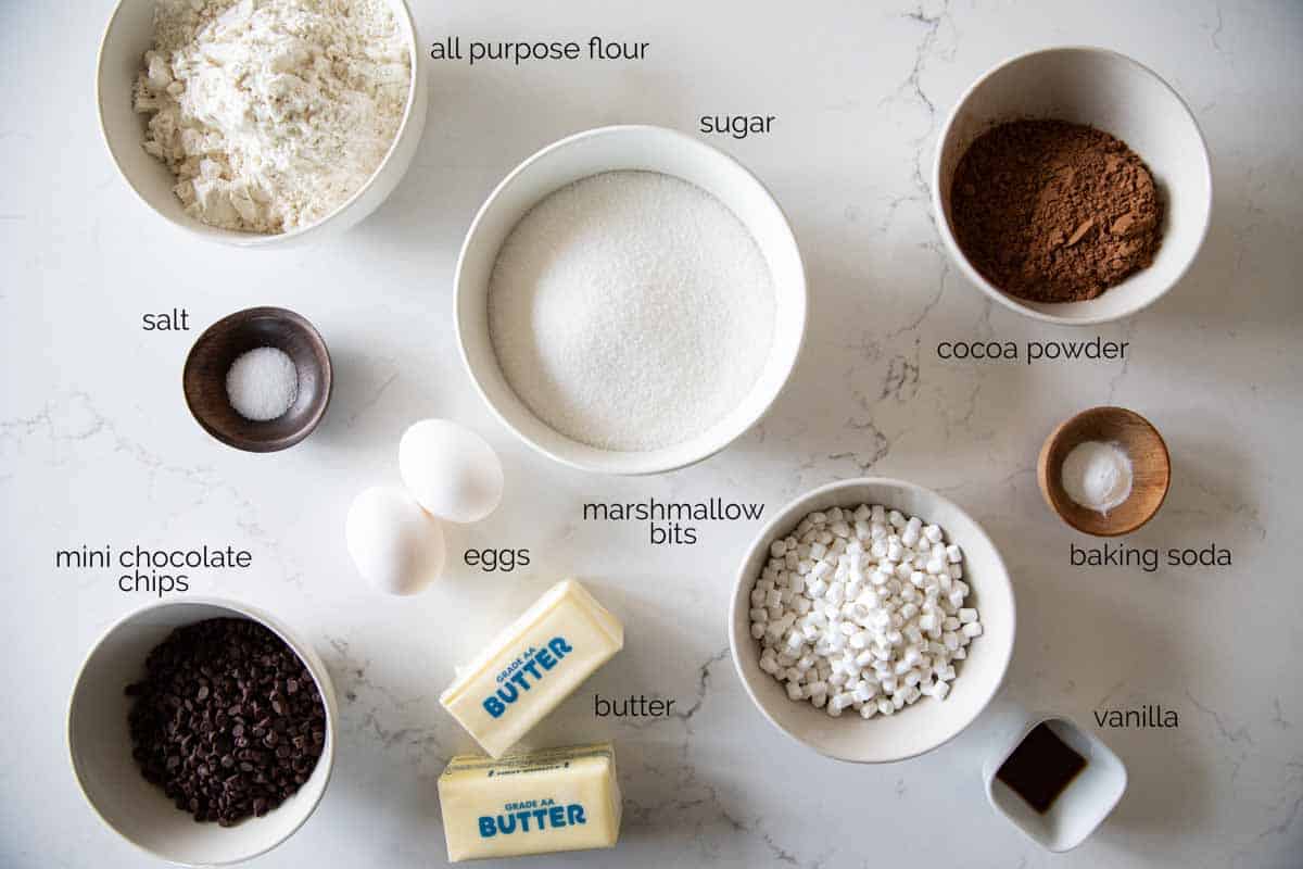 ingredients needed to make hot cocoa cookies