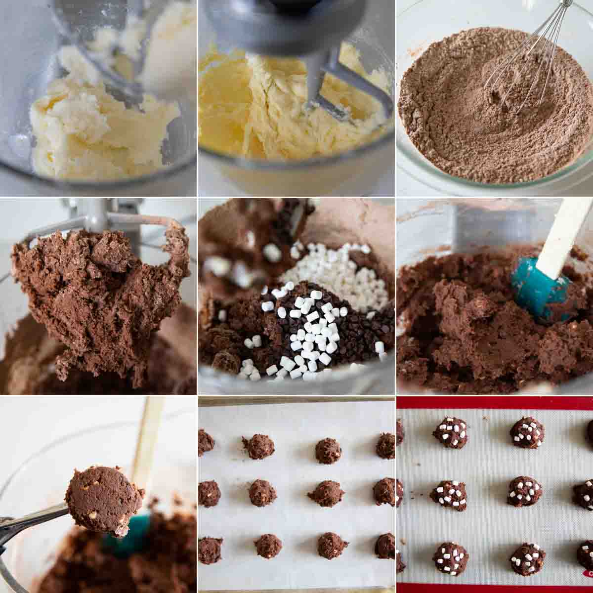 steps to make hot cocoa cookies