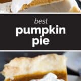 Pumpkin Pie with text bar in the middle